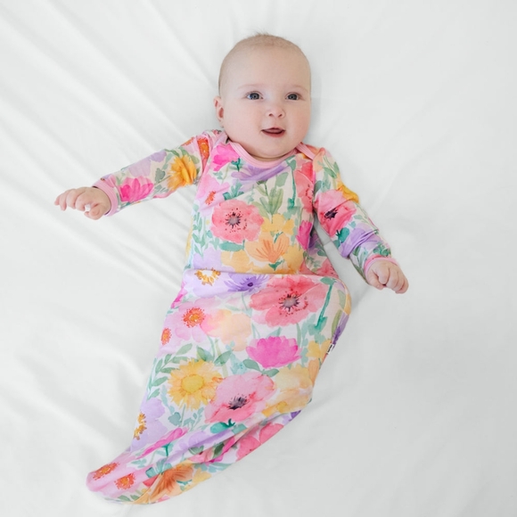 NIB Little Sleepies Watercolor Meadow Infant Gown - Picture 1 of 3